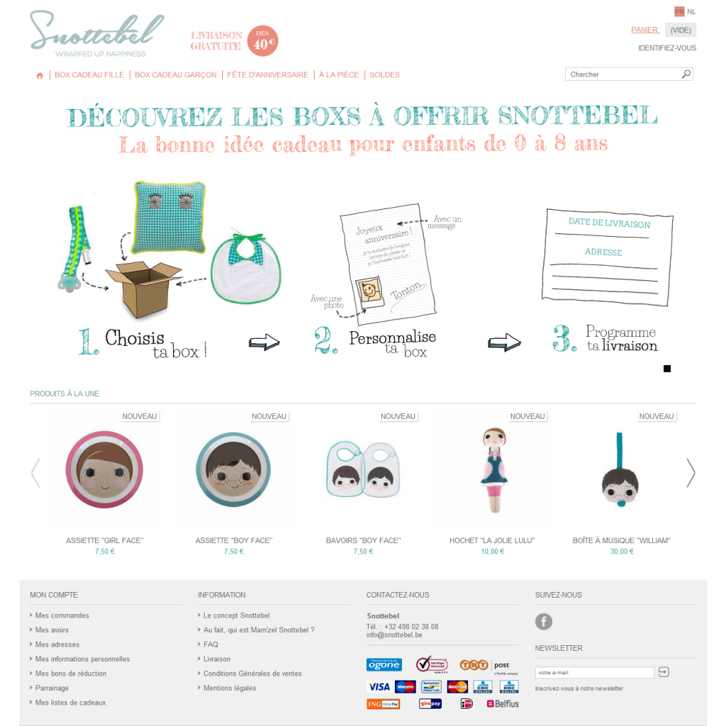 Snottebel le site de cadeaux pour enfants de 0 à 8 ans Snottebel